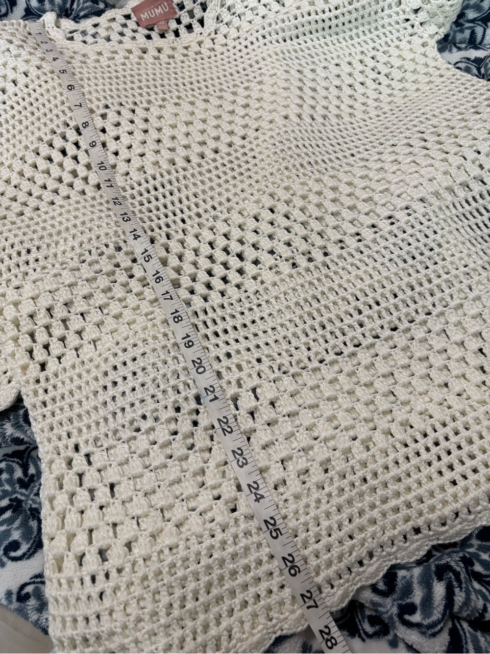 Women's Show Me Your Mumu Cream Crochet Swim Cover-Up Tunic - Picture 6 of 8